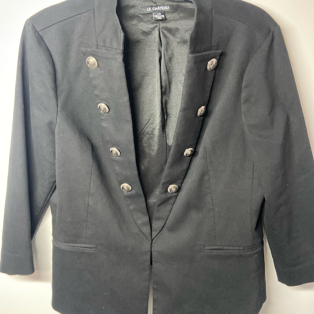 Le Chateau Black Blazer with Silver Buttons